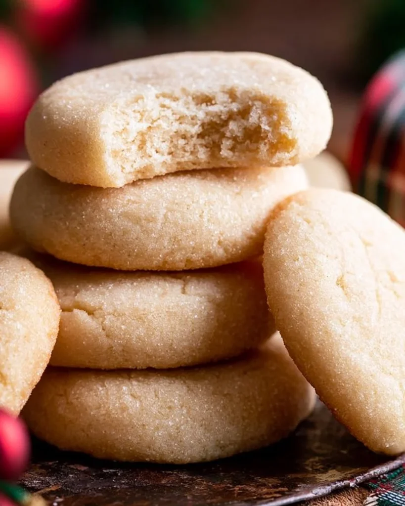 Galletas de azúcar suaves y masticables recién horneadas