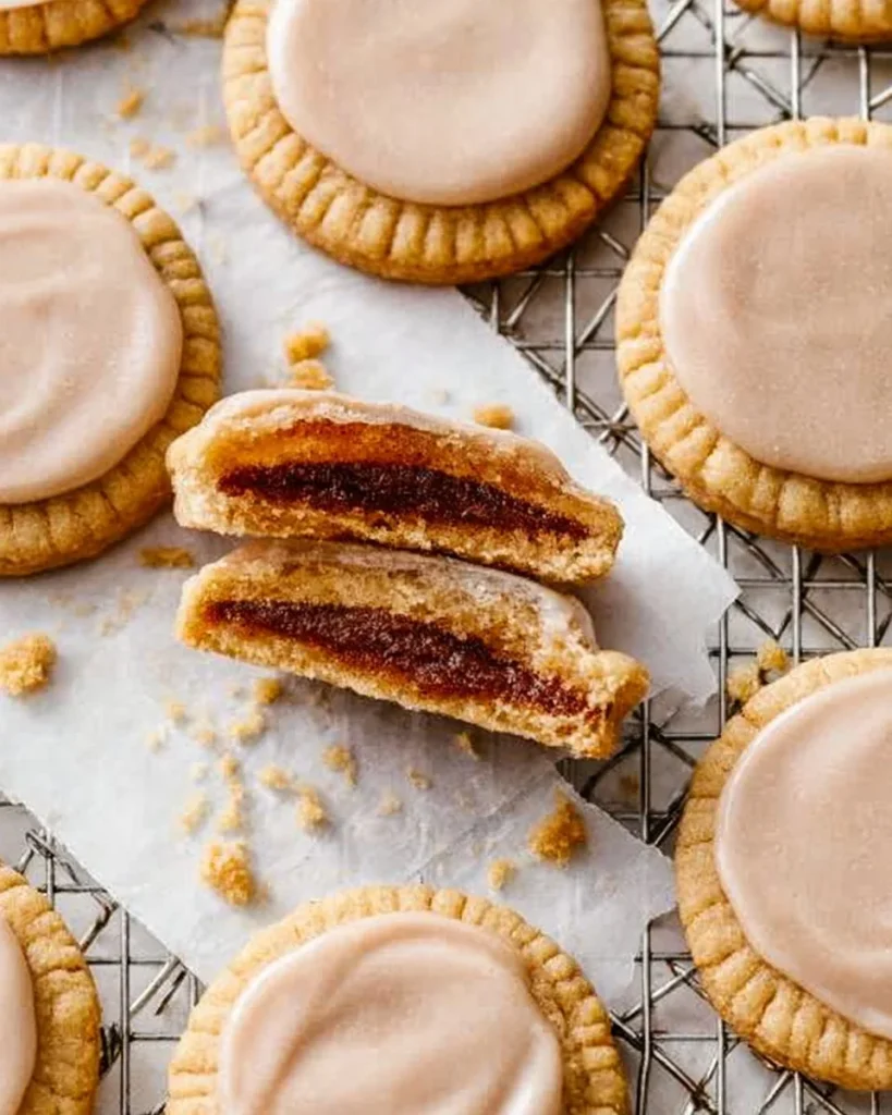 Galletas de Pop Tart de Azúcar Marrón y Canela recién horneadas en un plato.