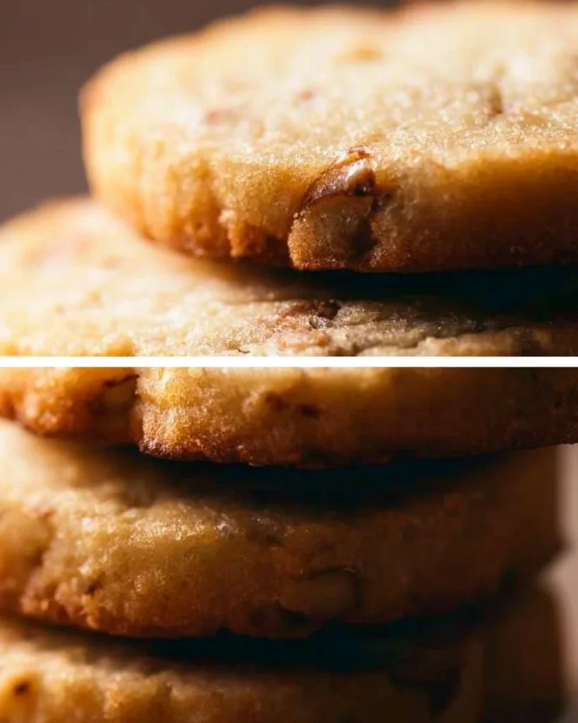 Galletas Pecan Sandies recién horneadas con nueces pecanas y azúcar