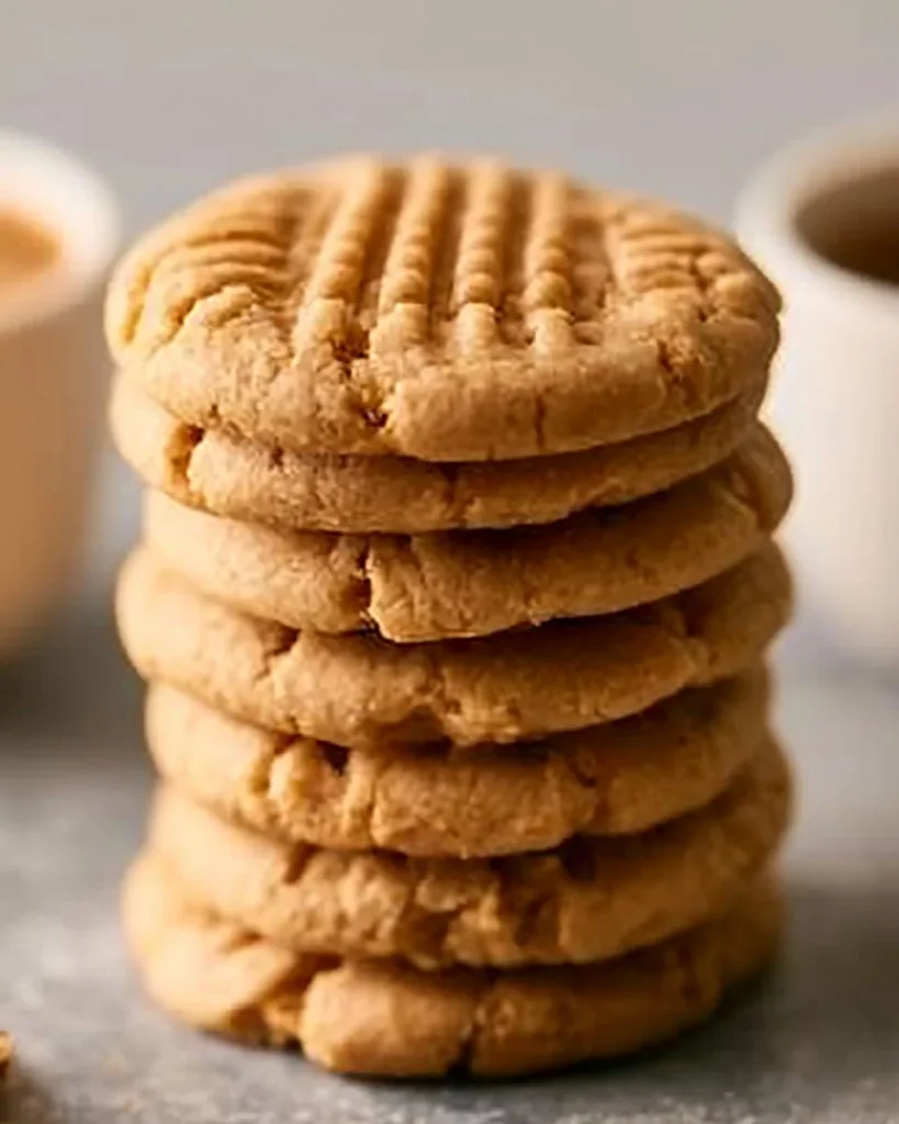 Galletas de mantequilla de cacahuate suaves y deliciosas recién horneadas