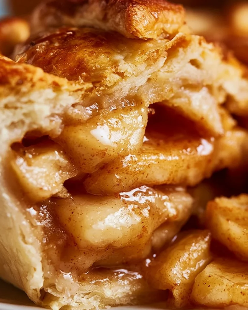 Tarta de manzana casera recién horneada con manzanas frescas y canela.