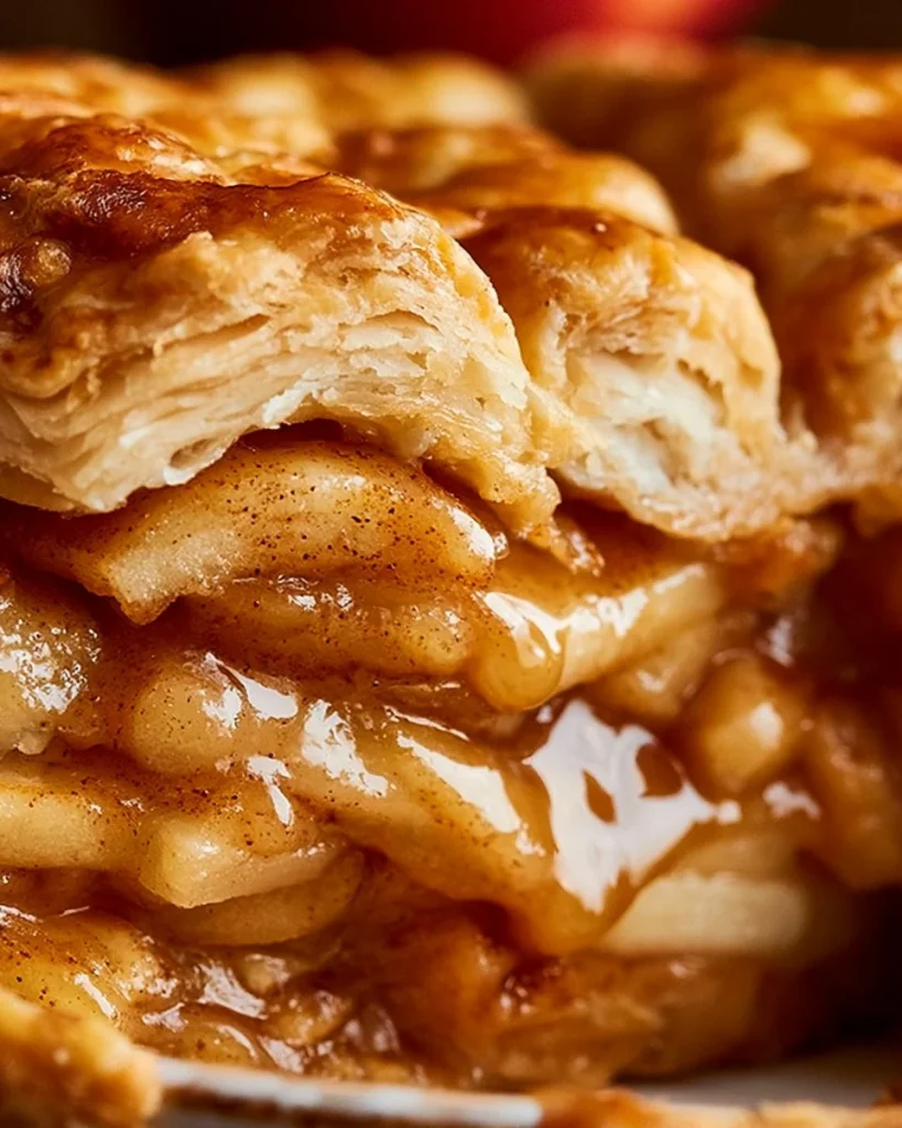 Delicioso pastel de manzana casero recién horneado decorado con canela
