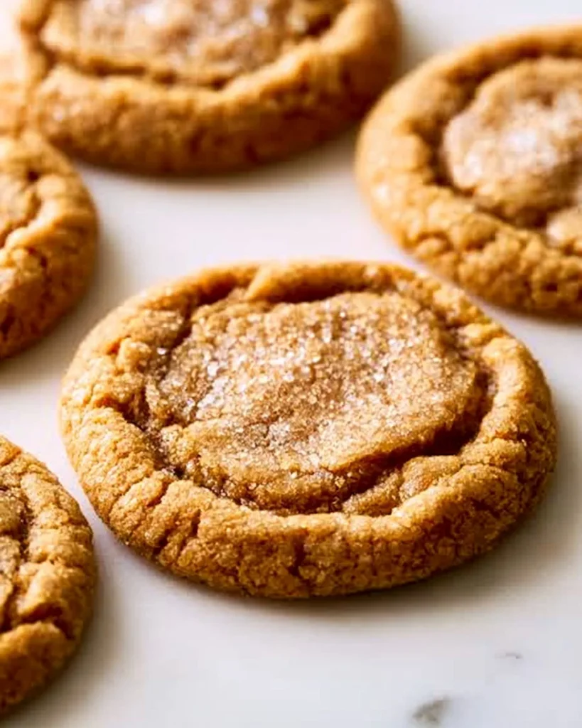 Galletas de mantequilla de maní suaves y masticables recién horneadas