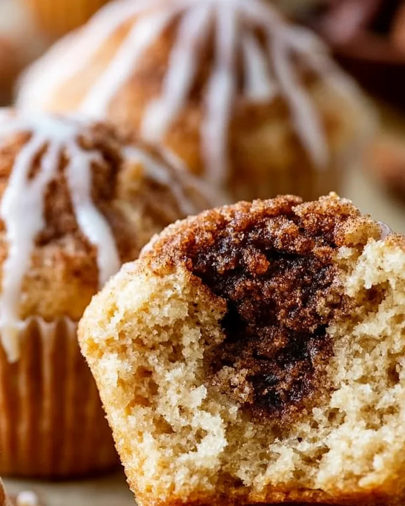 Muffins de café y canela recién horneados
