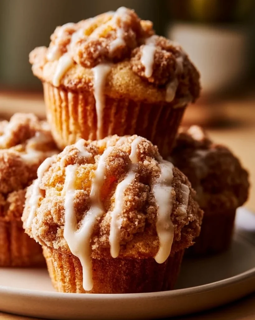 Deliciosos muffins de pastel de café recién horneados