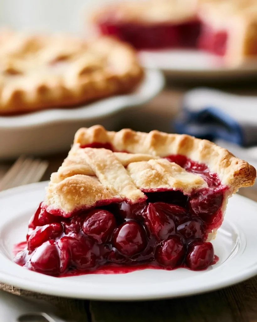 Delicioso Pastel de Cereza decorado con cerezas frescas y crema
