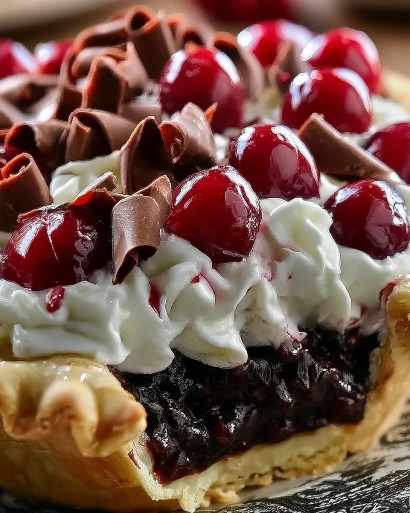 Pastel de Crema de Chocolate y Cereza, un postre sin hornear delicioso y tentador.