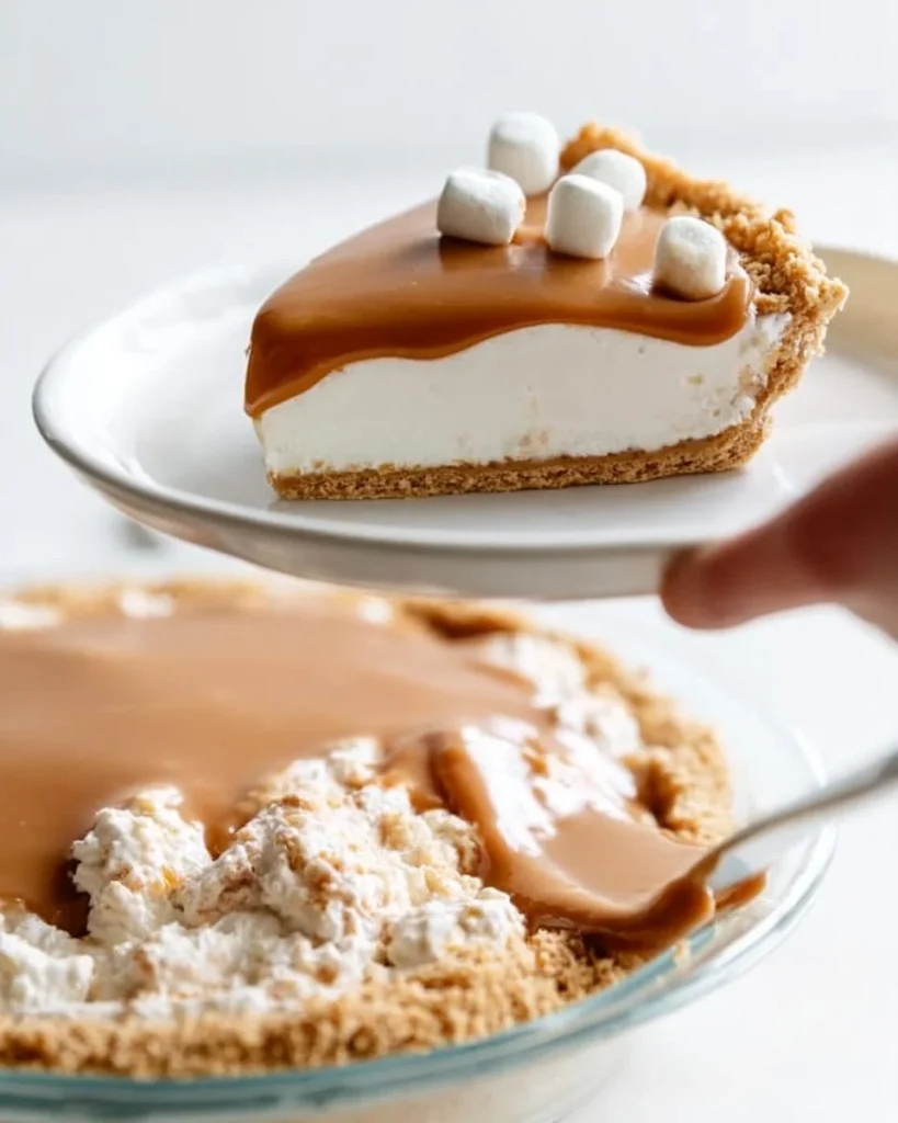 Pastel Fluffernutter con crema de malvavisco y mantequilla de maní
