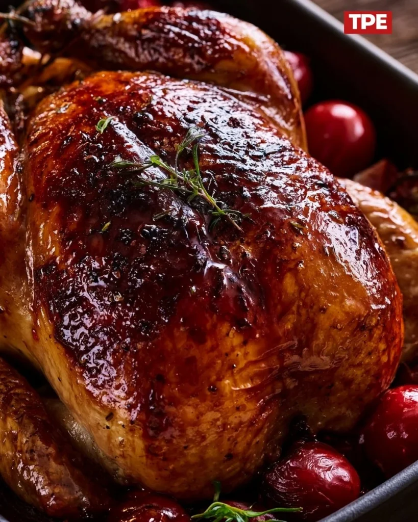 Plato de pollo asado al horno con guarniciones frescas