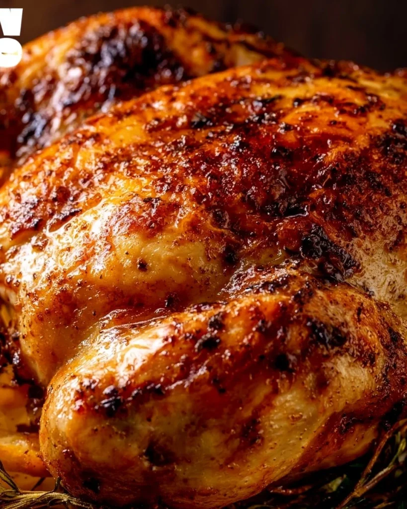 Plato de pollo asado fácil y jugoso, listo para servir