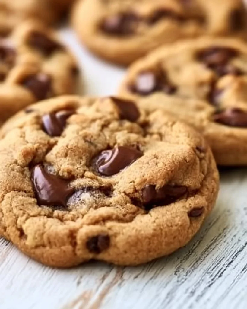 Receta de galletas con chispas de chocolate recién horneadas