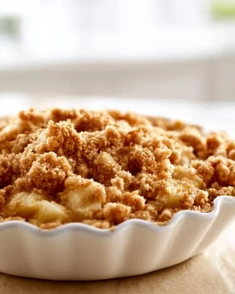 tarta de manzana crujiente recién horneada