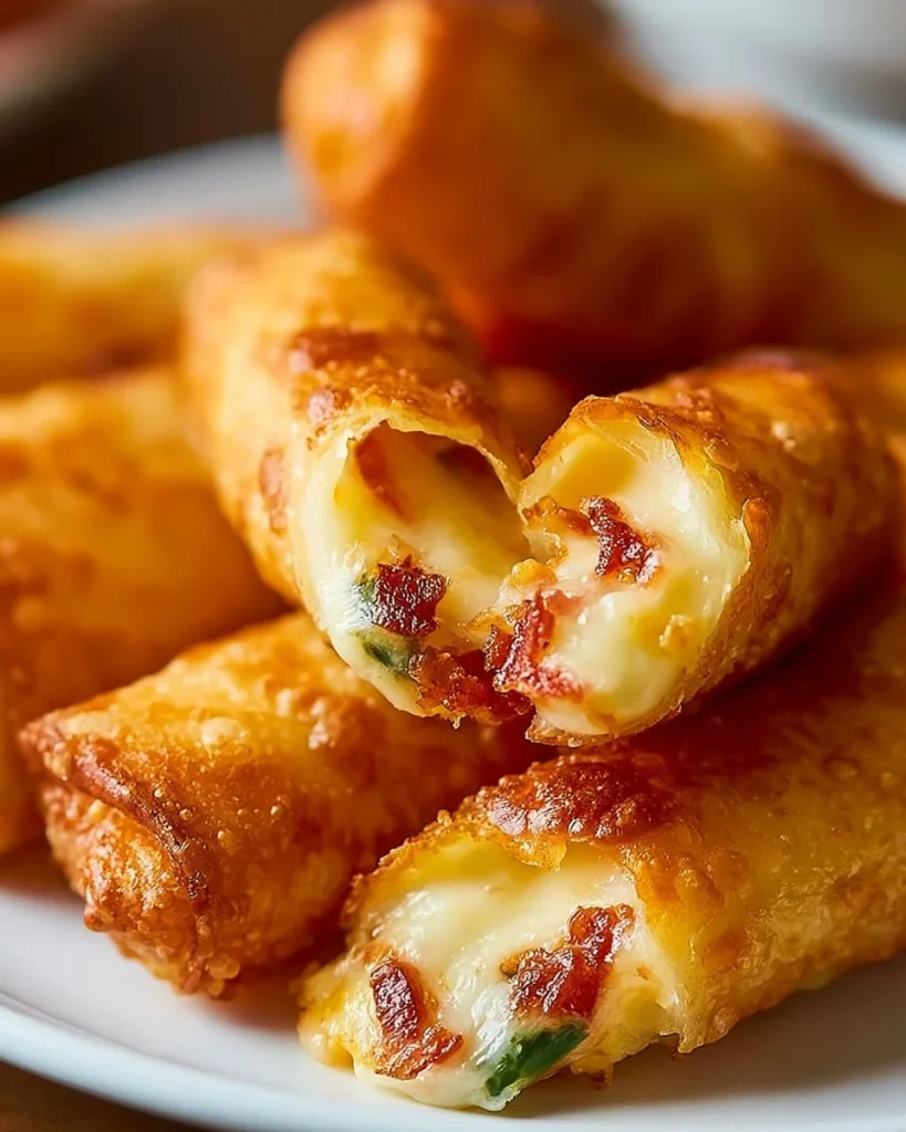 Rollitos de Huevo Mini de Jalapeño Popper crujientes y deliciosos