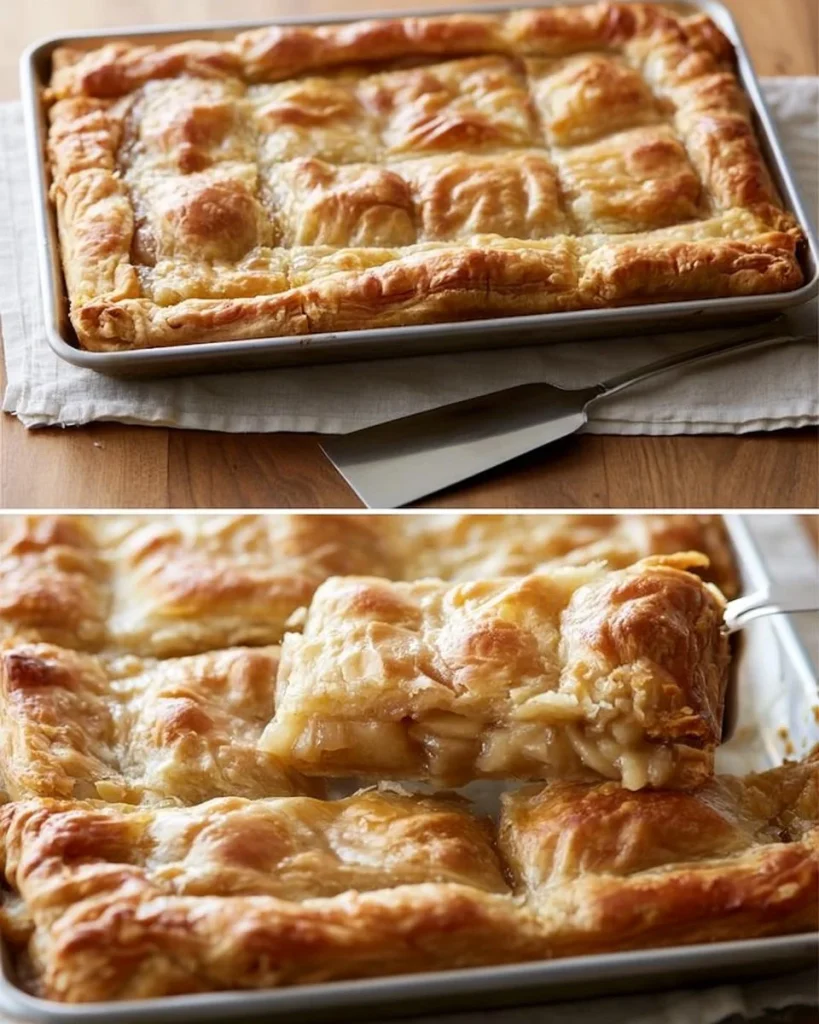 Porciones de Tarta de Manzana recién horneada, receta casera de Huele a Hogar