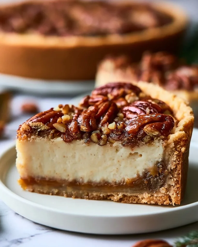 Tarta de queso con nueces pecanas, postre delicioso y cremoso
