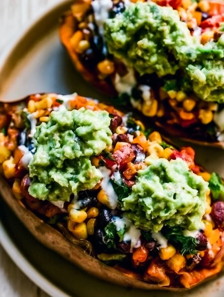 Batatas Rellenas de Frijoles Negros - Receta Vegana Saludable