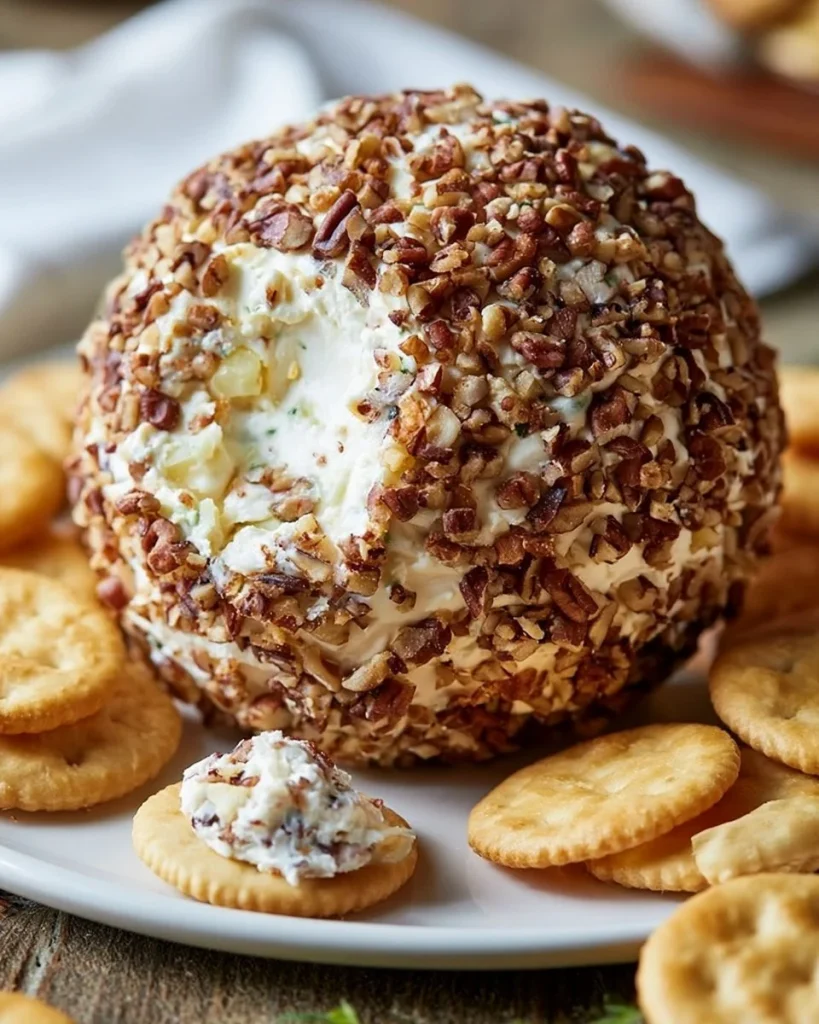 Bola de Queso con Piña, un delicioso aperitivo perfecto para cualquier ocasión.