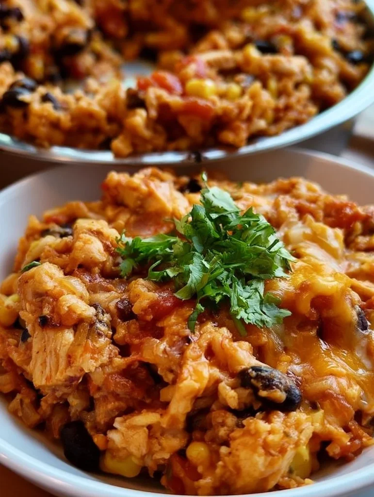 Deliciosos burrito bowls de pollo preparados en olla a presión