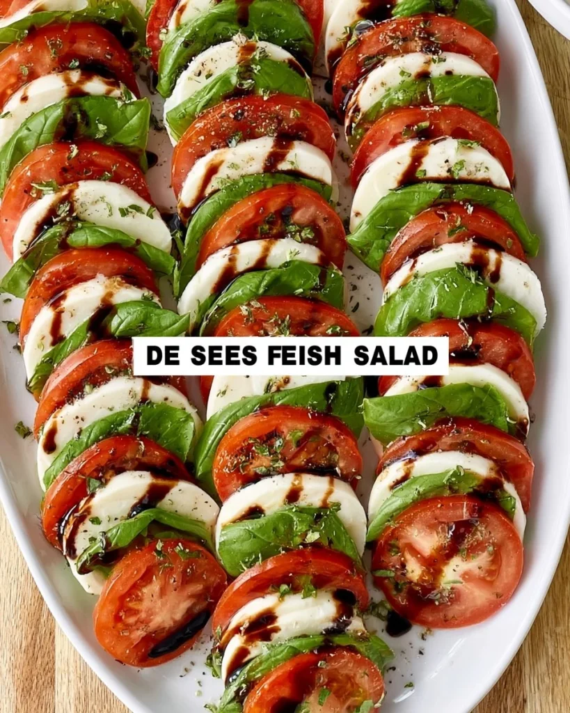 Ensalada Caprese con tomate, mozzarella y albahaca fresca