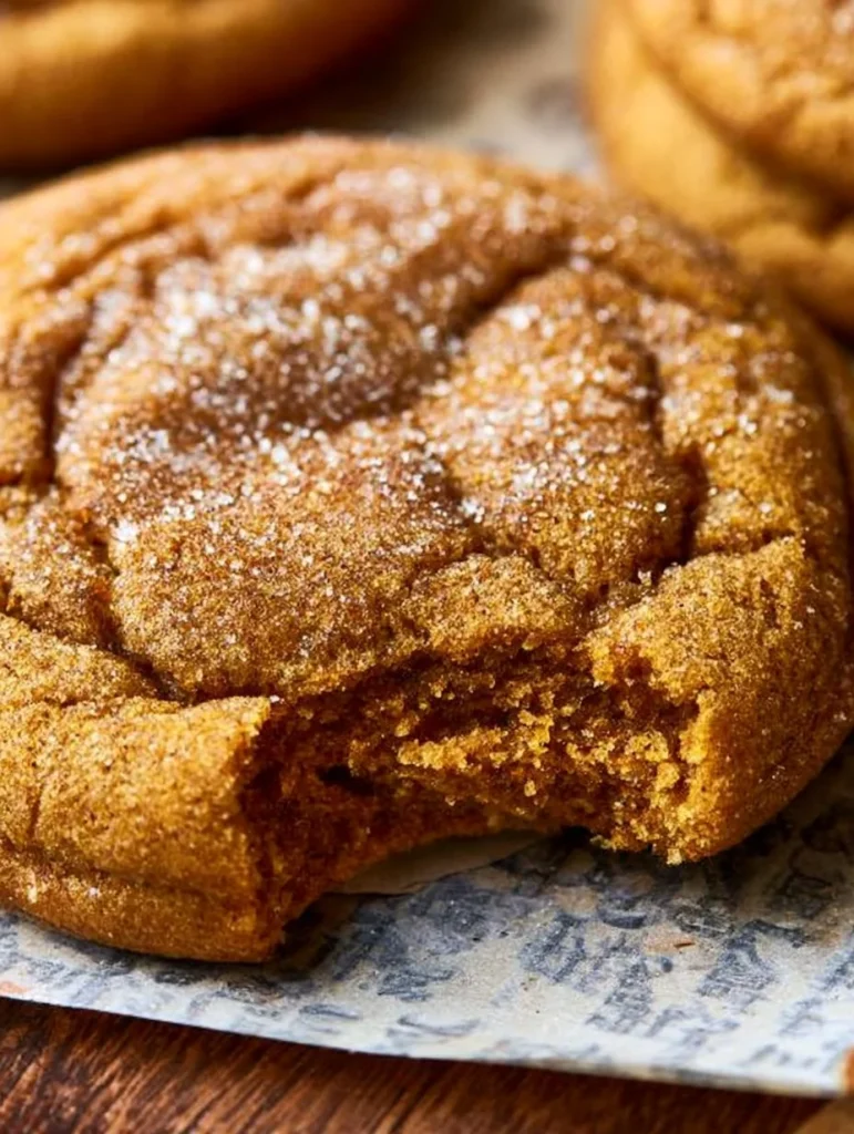 Galletas de calabaza masticables sobre una mesa de madera