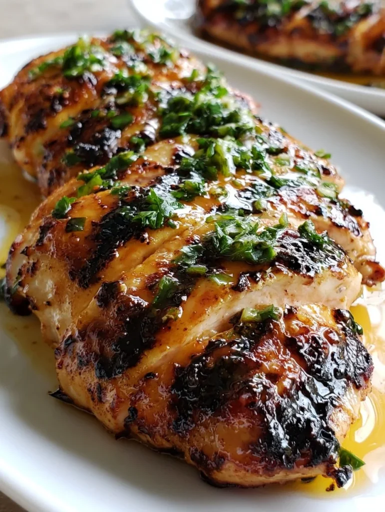 Receta de marinada para pollo a la parrilla con ingredientes frescos