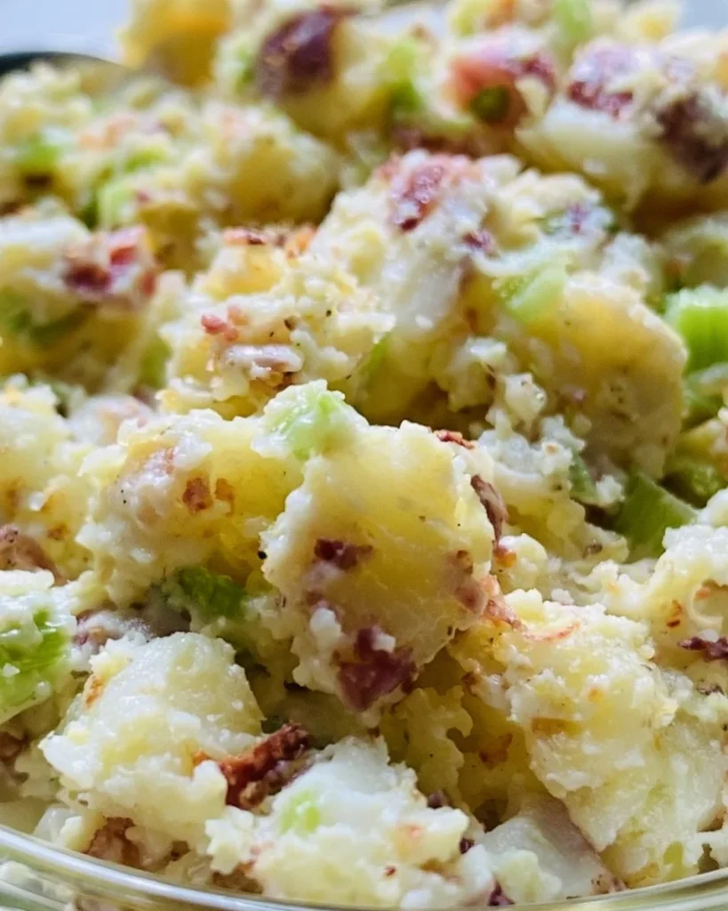 Deliciosa ensalada de papa casera, ideal para acompañar cualquier comida.
