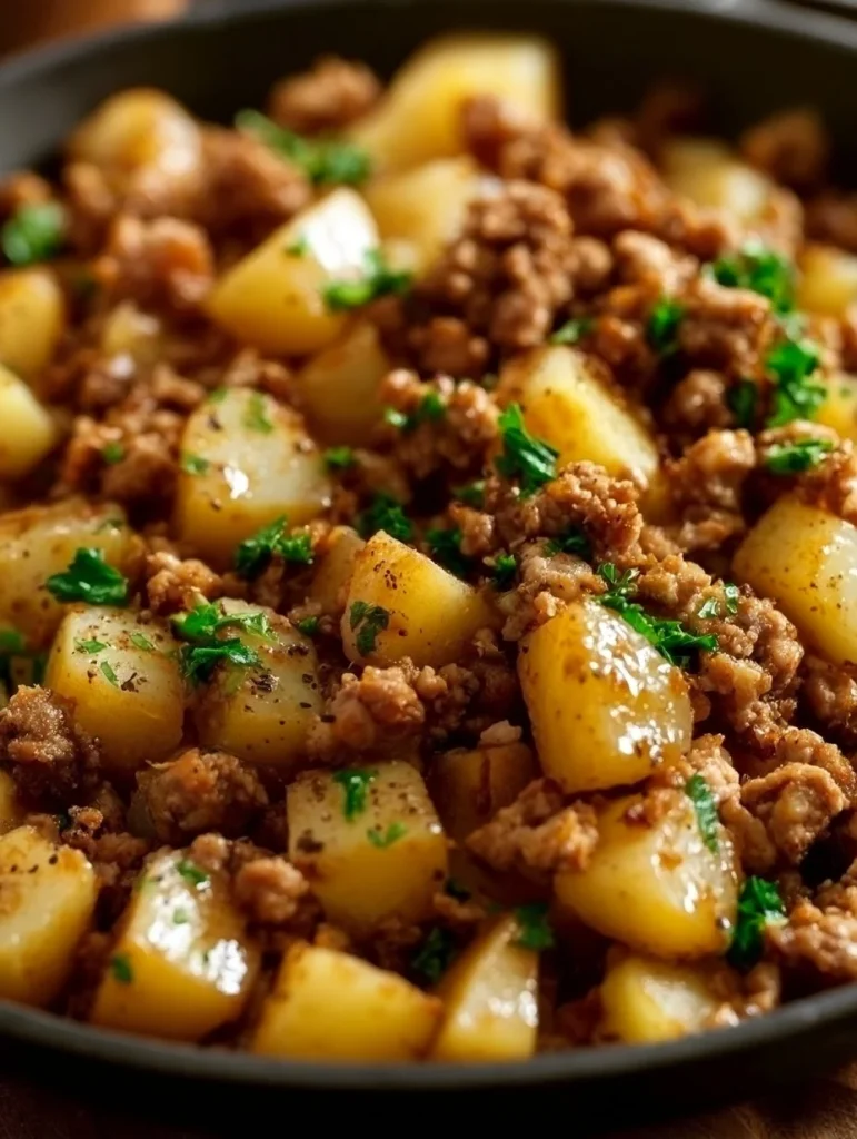 Plato de Pavo Molido con Papas, un delicioso y nutritivo platillo