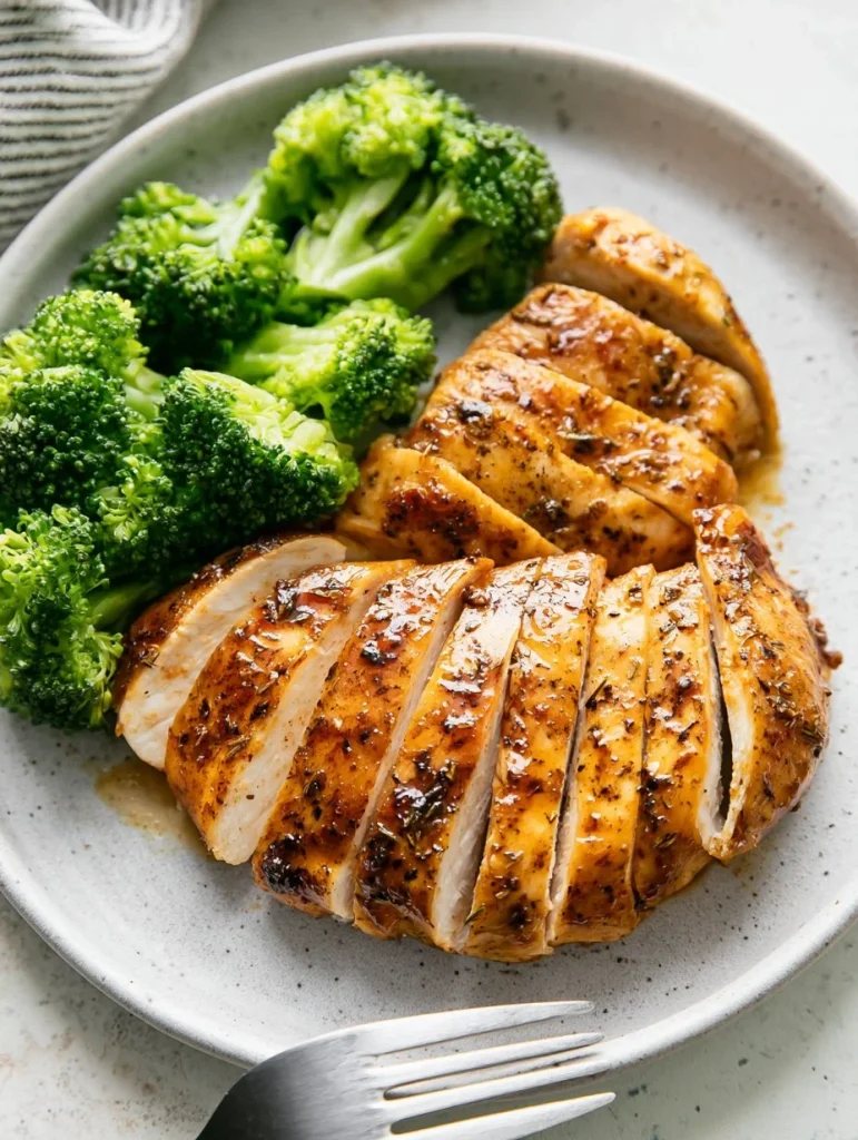 Pechuga de Pollo al Horno Jugosa lista para servir