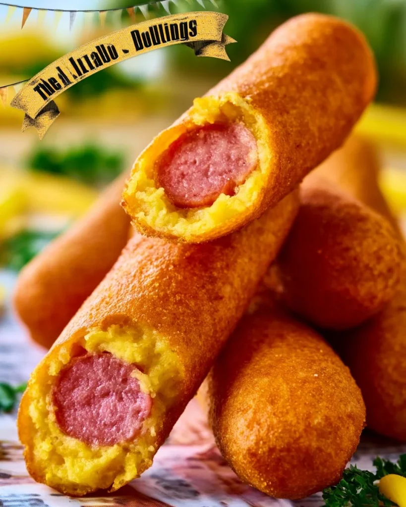Perros calientes preparados con masa de maíz y acompañamientos coloridos.