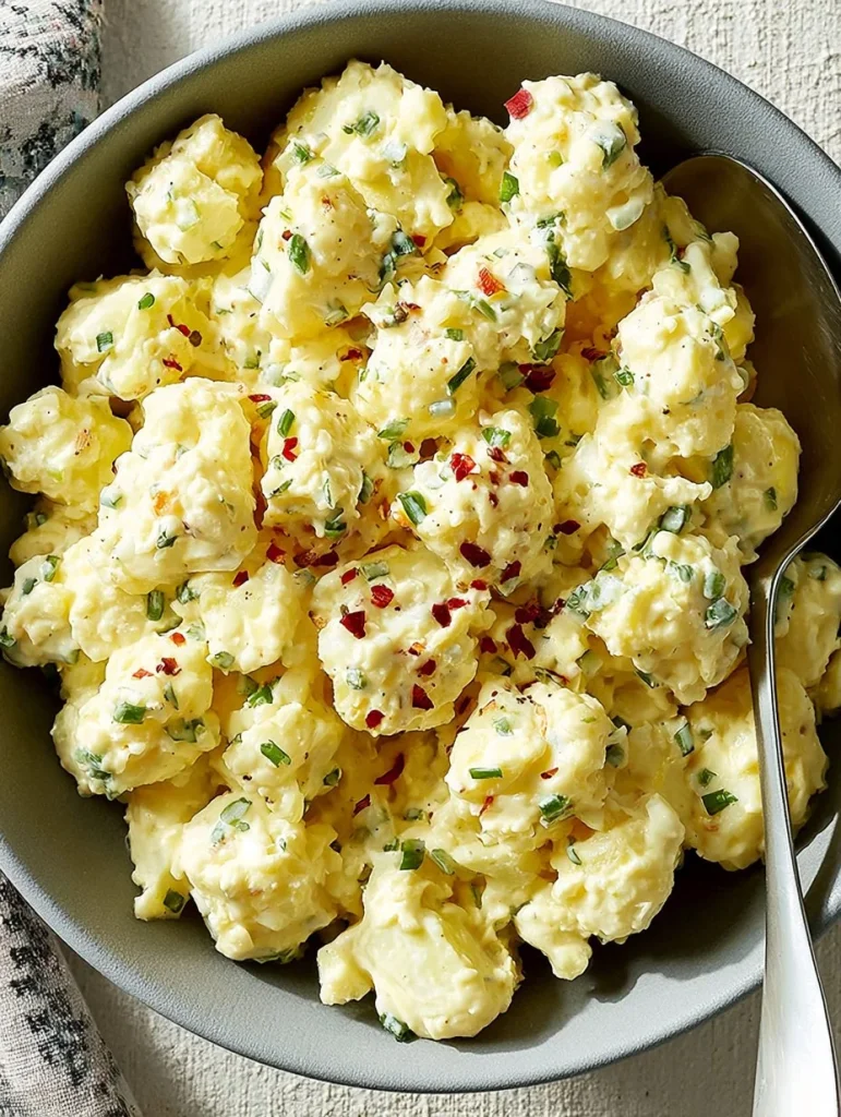 Ensalada de huevo con requesón rica en proteínas lista para servir