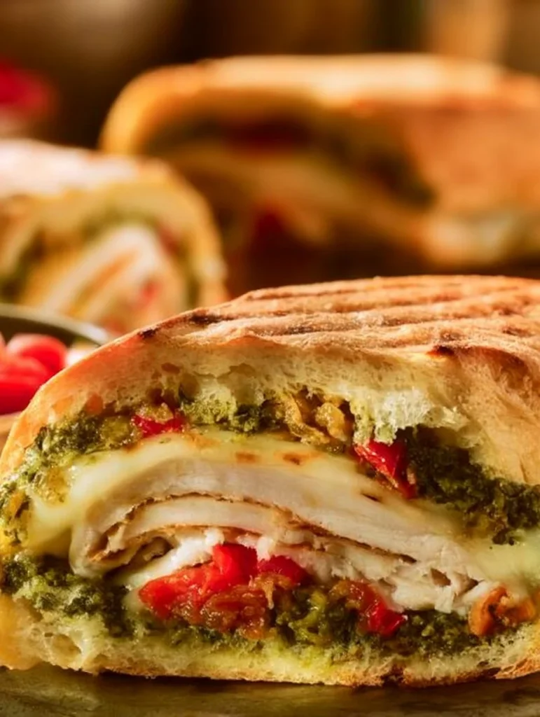 Sándwich de pesto de pavo al estilo Starbucks con ingredientes frescos