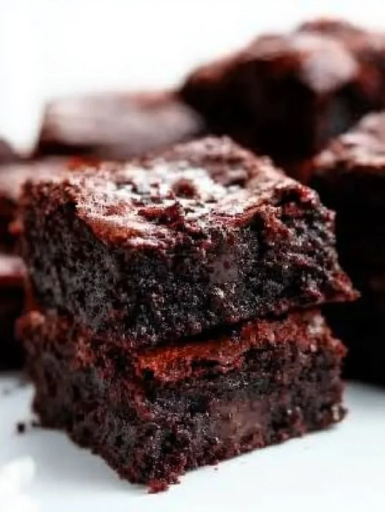 Brownies de calabacín recién horneados, saludables y deliciosos.