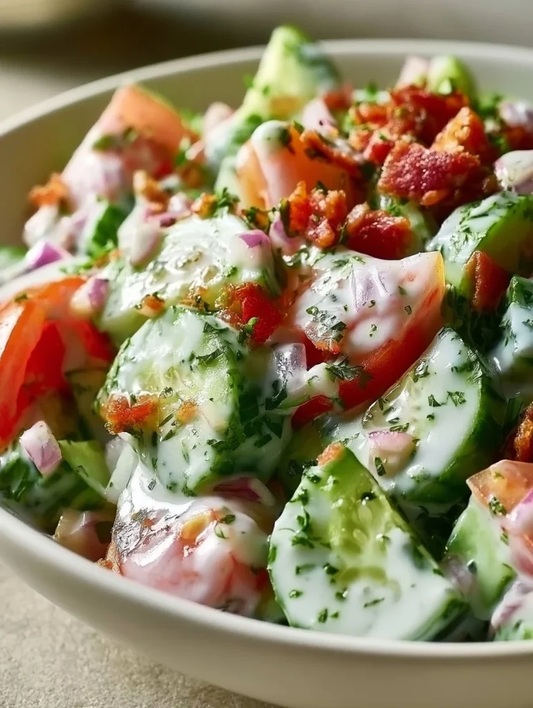 Ensalada Crack de Pepino Rancho, fresca y deliciosa