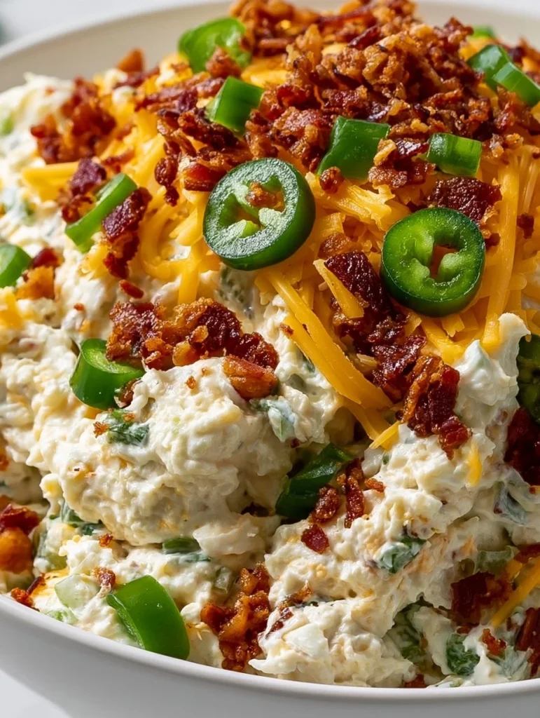 Ensalada de pollo jalapeño rica en proteínas y fresca