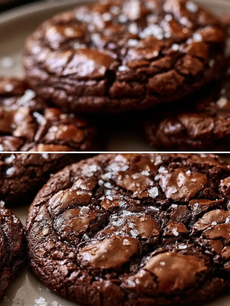 Galletas de brownie de chocolate recién horneadas y decoradas