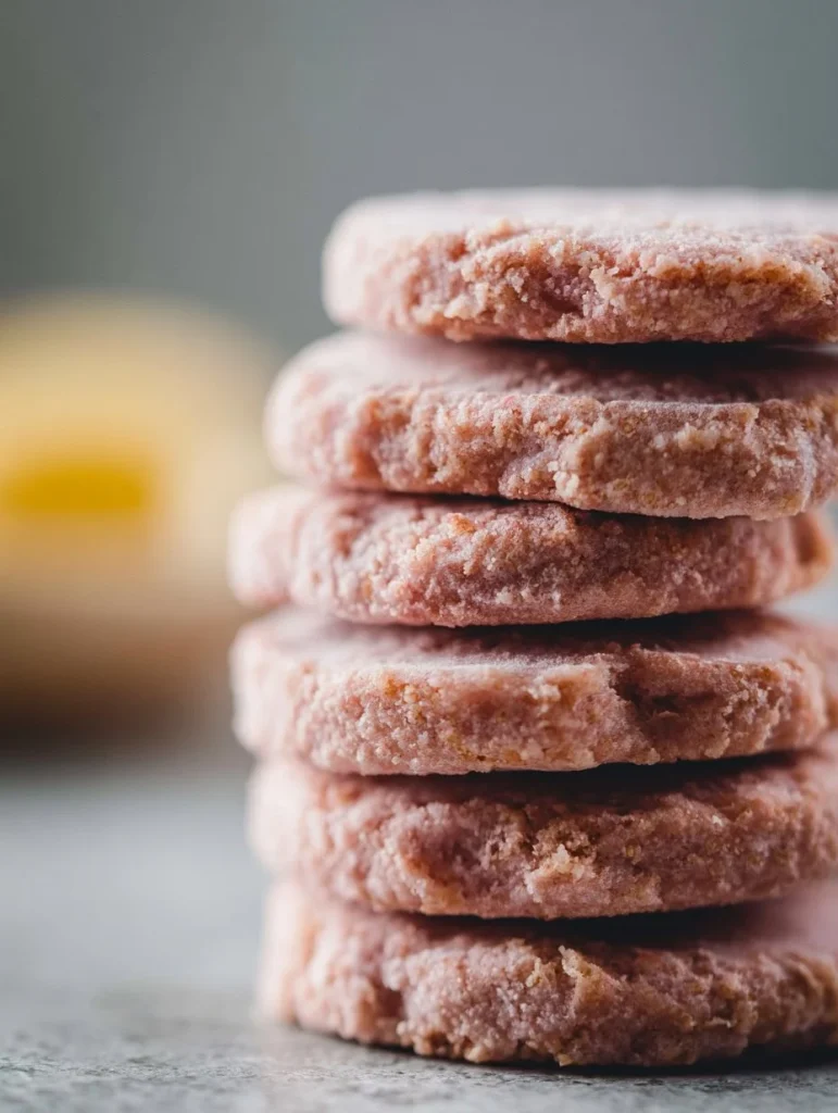 Hamburguesas congeladas cocinadas en freidora de aire.