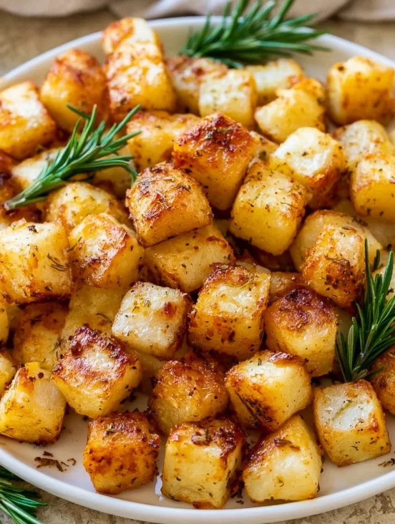 Papas al horno con romero y ajo, un delicioso platillo saludable y fácil de preparar