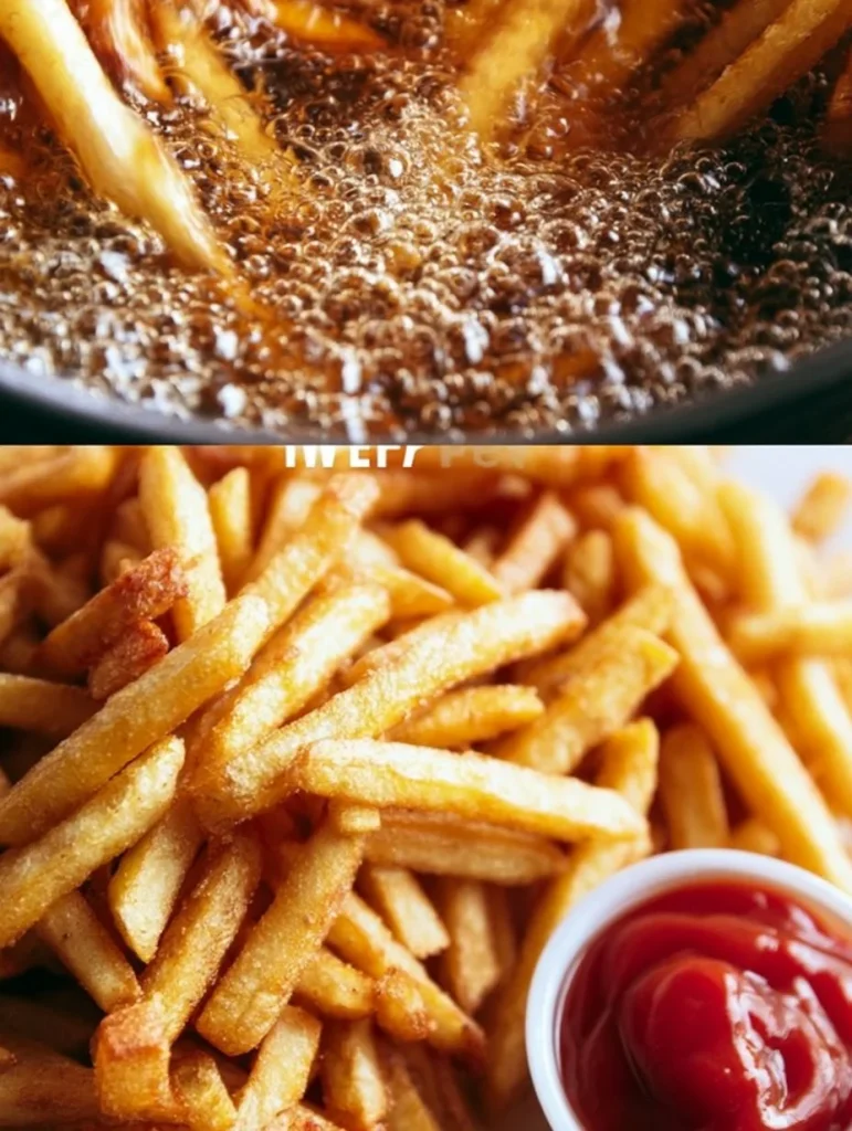 Papas fritas perfectamente doradas y crujientes en un plato
