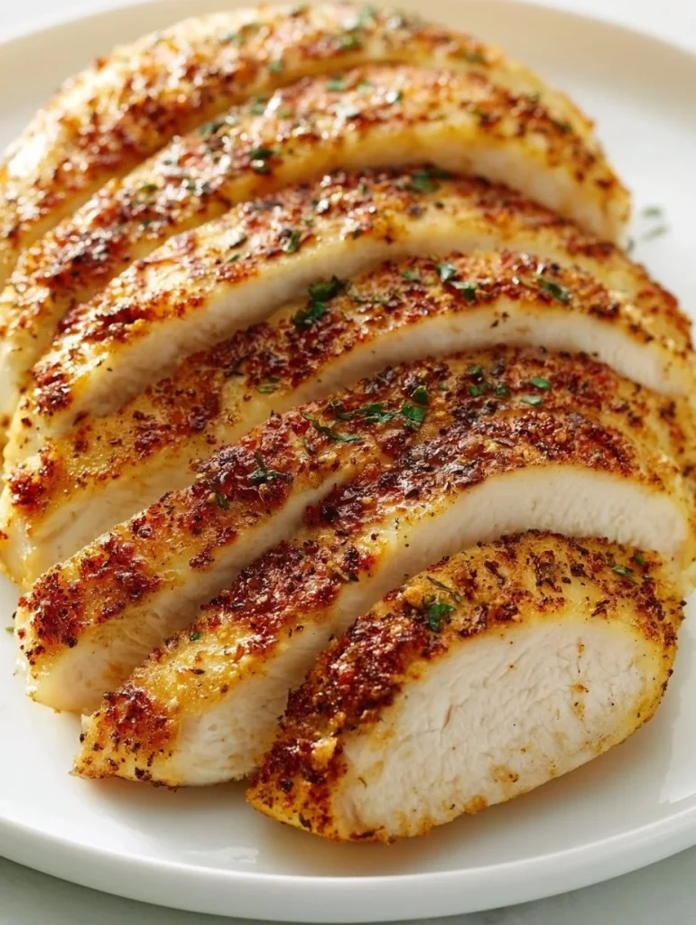 Pechuga de Pollo al Horno dorada y jugosa para una deliciosa comida