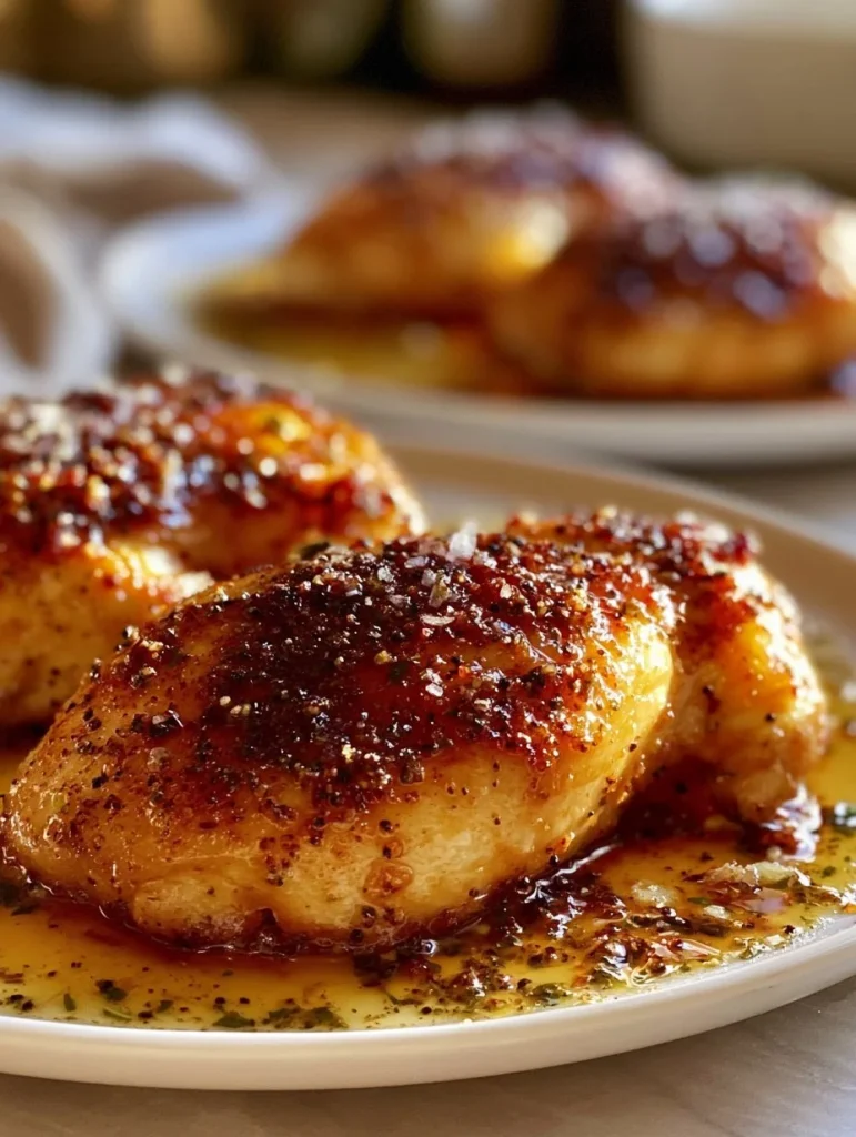 Plato de Pollo Al Horno con hierbas y especias, servido con guarnición