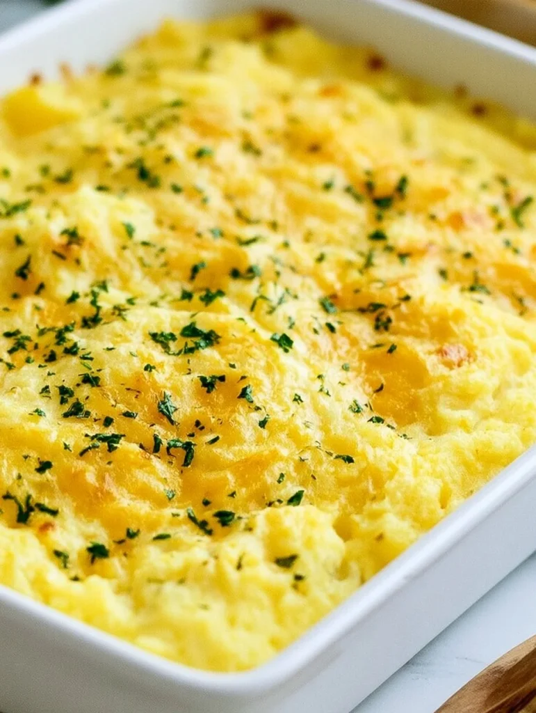 Purés de papa cremosos con ajo y queso, ideales para acompañar cualquier plato.
