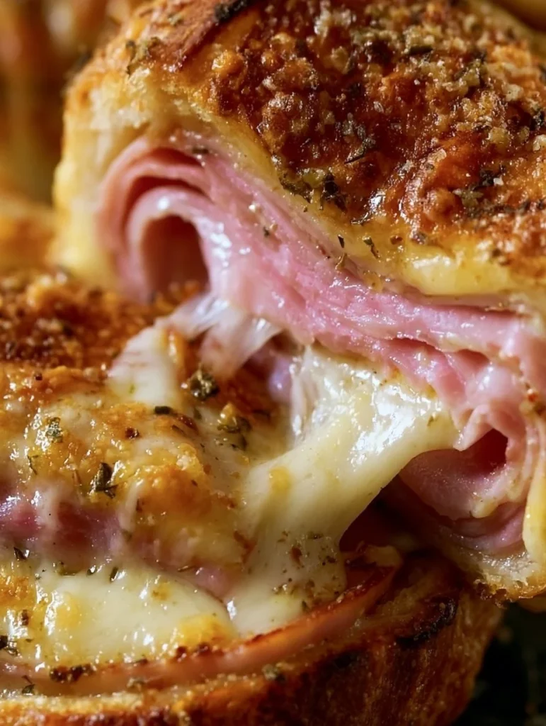 Stromboli de jamón y queso recién horneado en 40 minutos
