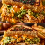 Sándwich de Pollo y Aguacate fresco y sabroso en un plato