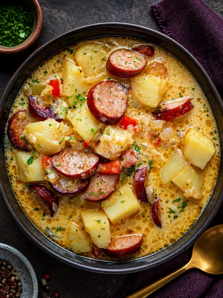 Sopa de papa cajún