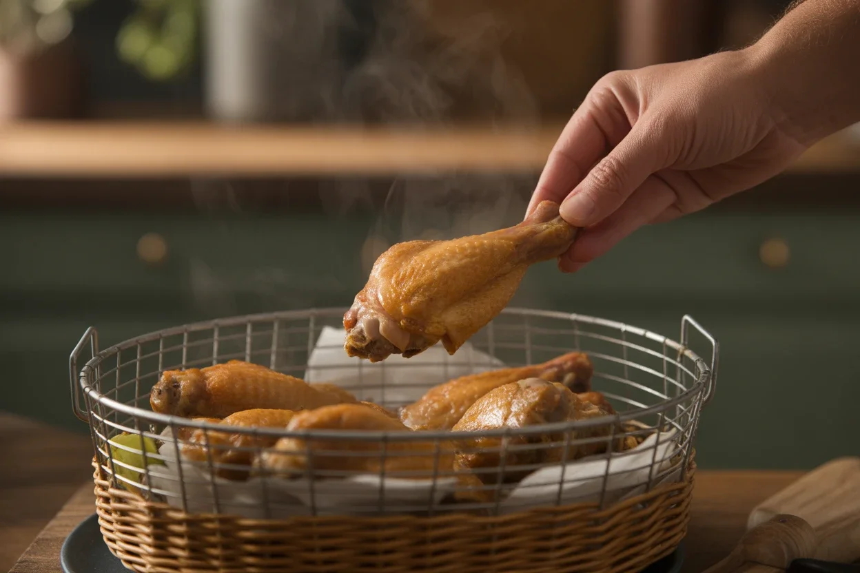 Alas de pollo en freidora de aire
