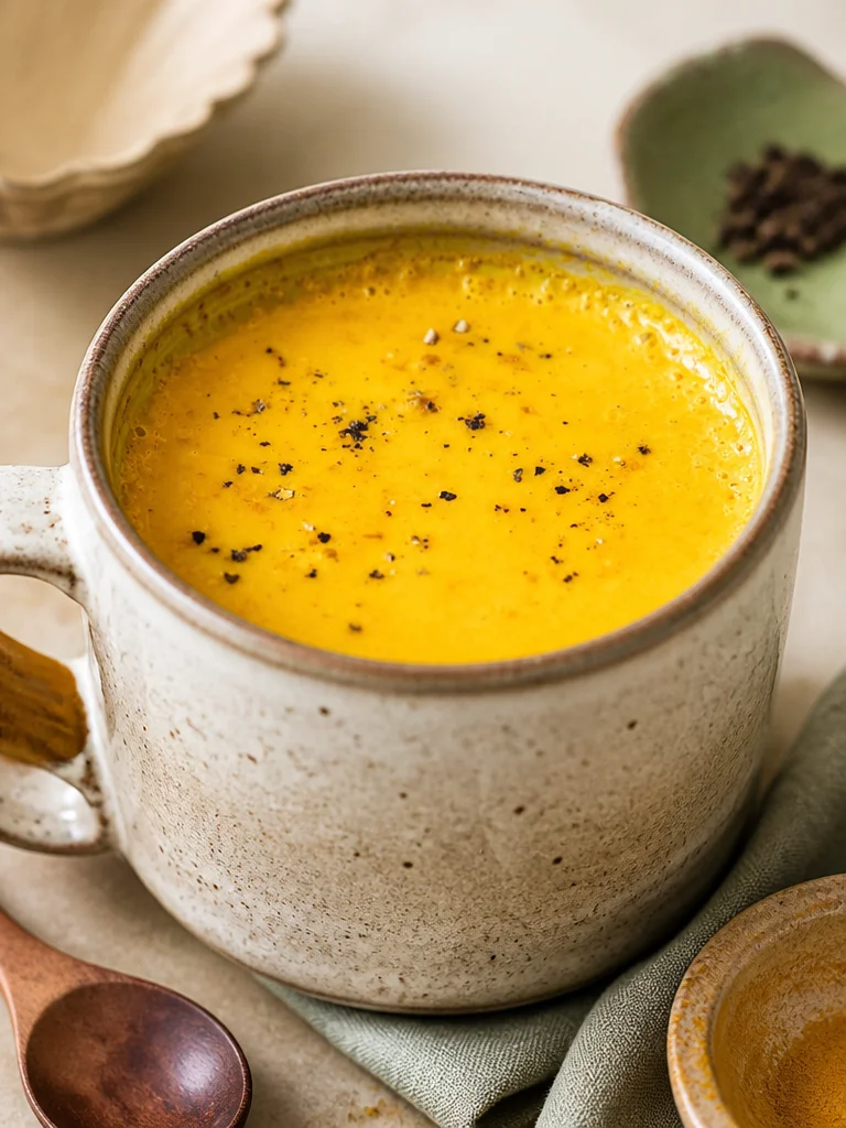 Receta de golden milk, latte de cúrcuma con especias saludables