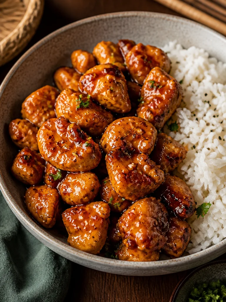 Bocaditos de pollo con chile dulce en 20 minutos