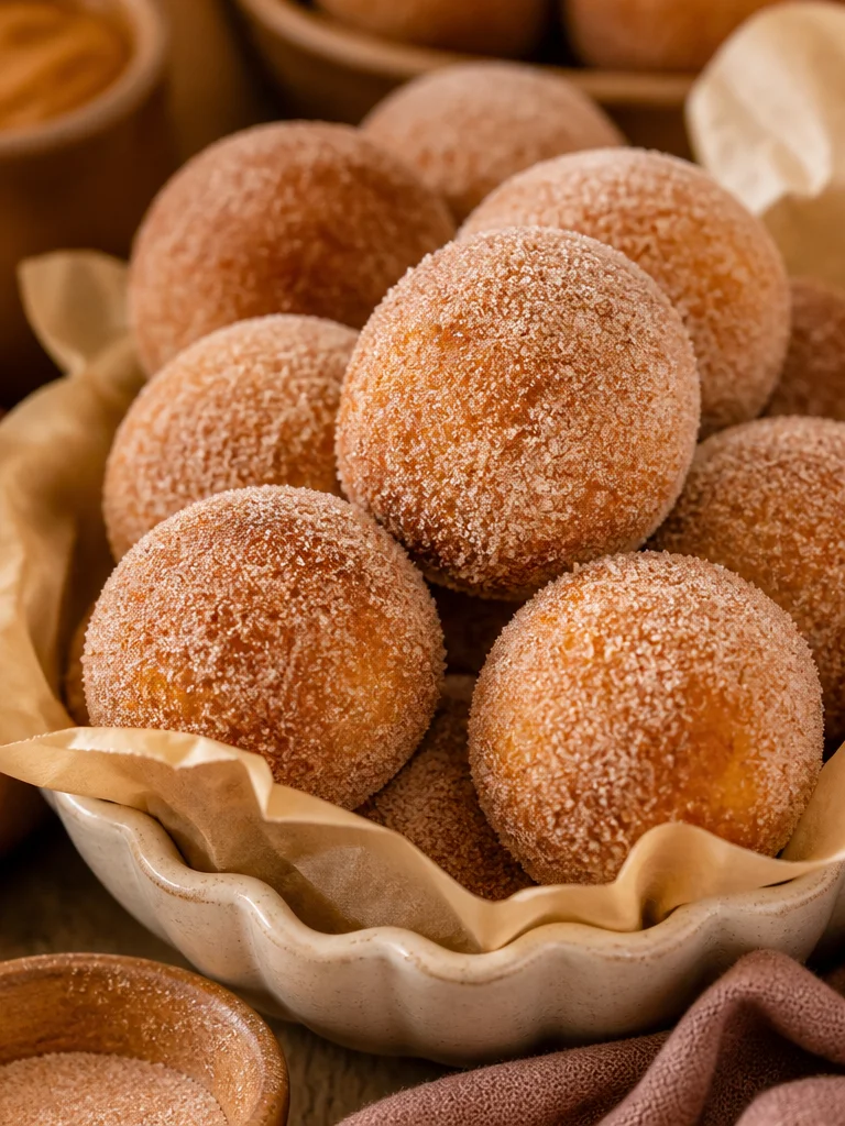 Bolas de Tarta de Manzana en Freidora de Aire