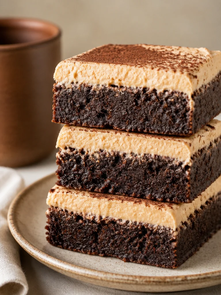 Brownies de Mocha con Glaseado de Café Latte