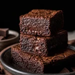 Deliciosos brownies pegajosos recién horneados